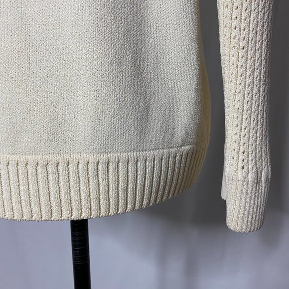 St. John Sport Ivory Black Embroidered Zip Up Wool Knit Jacket - Picture 7 of 10